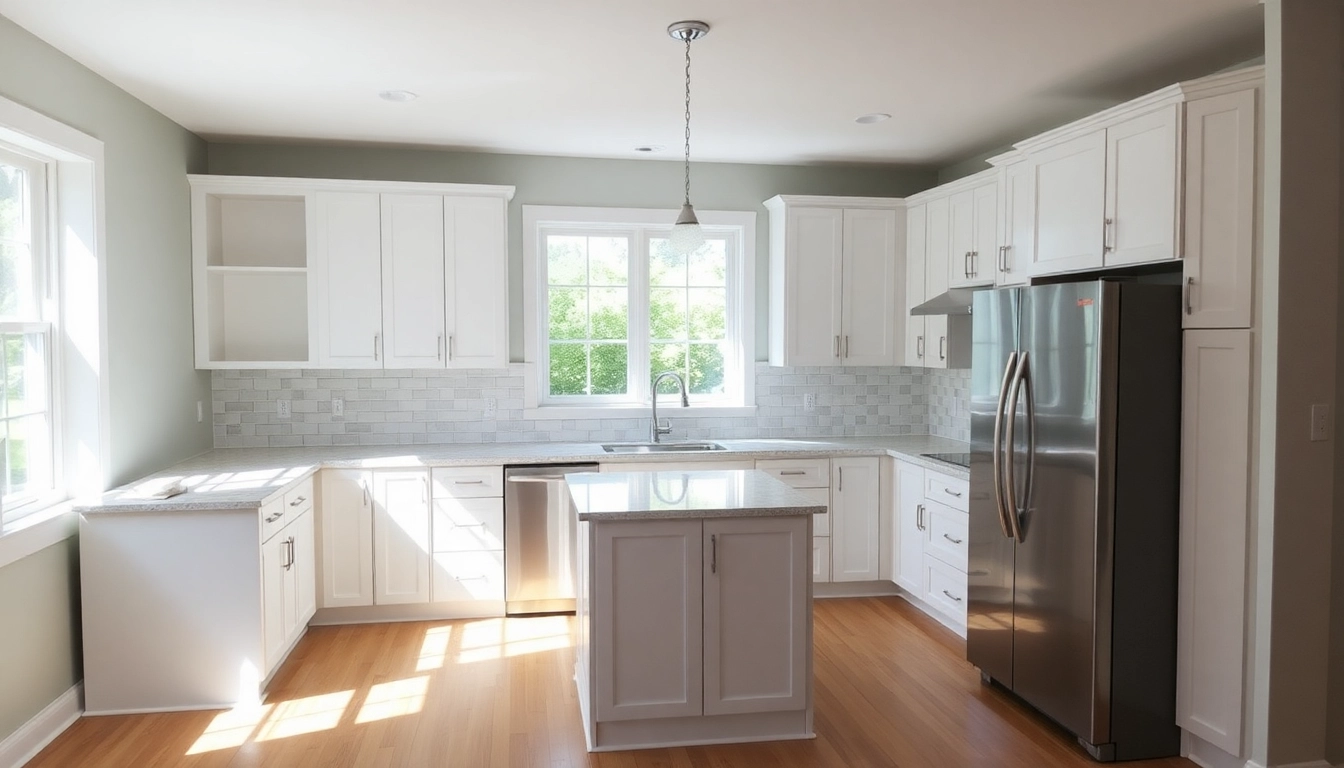 Remodeling transformation of a contemporary kitchen featuring updated cabinetry and sleek countertops for a fresh look.