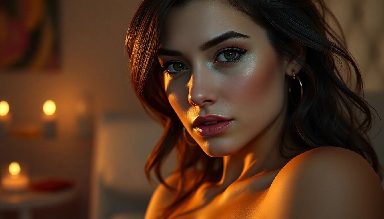 Detailed shot of a hyperrealistic NSFW ai art generator depicting an expressive female figure with realistic textures and lighting for immersive visuals.